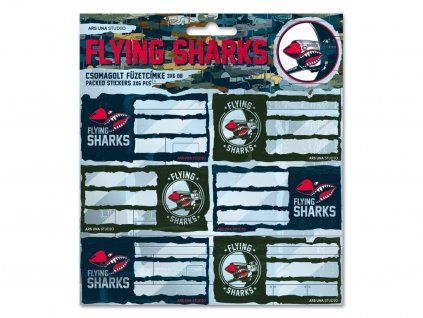 Jmenovky na sešity Ars Una Flying Sharks – 18 ks