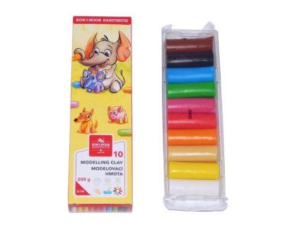Plastelína Slon Koh‑i‑noor 200 g – 10 barev