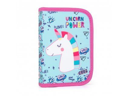 Školní penál OXY BAG Unicorn Iconic – 1 patro, 2 chlopně, prázdný