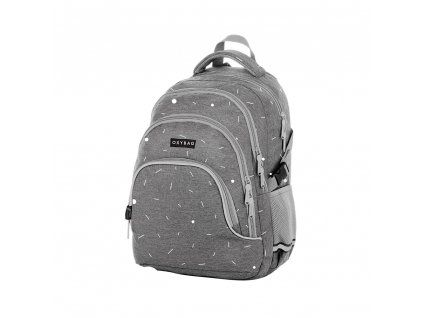 Studentský batoh OXY SCOOLER Grey geometric
