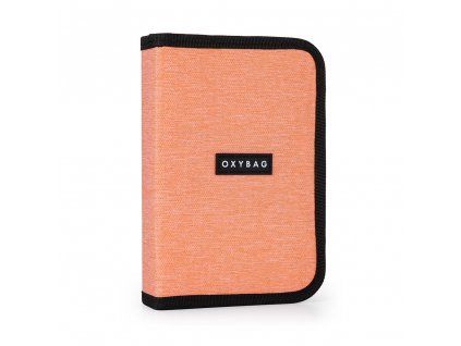 Školní penál Oxybag UNICOLOR Apricot – 1 patro, 2 chlopně, prázdný