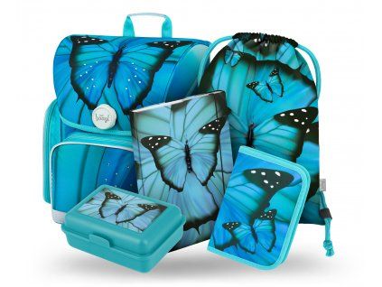 Školní aktovka pro prvňáčky v setu II. Baagl - Ergo Butterfly