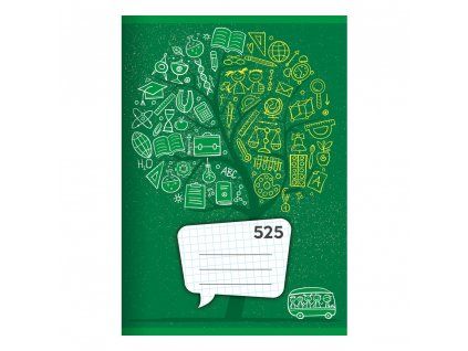 sesit a5 20 listovy ctvereckovany 525