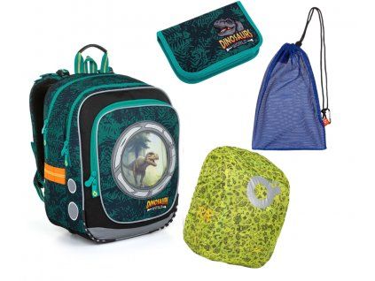 Lehoučký batoh Topgal s dinosaury ENDY 23039 SET LARGE