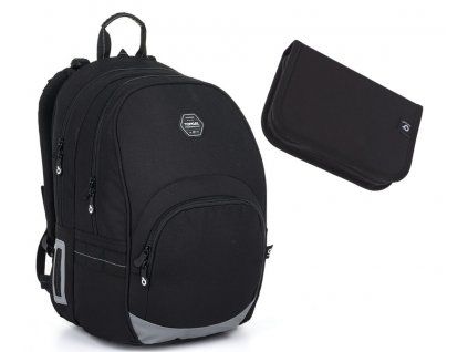 Černý školní batoh Topgal - KIMI 24020 - SET SMALL