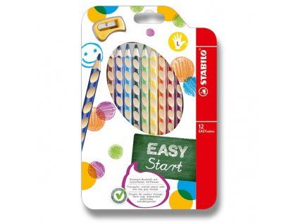 Pastelky Stabilo EASYcolors - 12 barev - pro leváky
