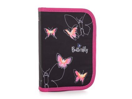 Školní penál Oxybag OXY NEXT Butterfly – 1 patro, 2 chlopně, prázdný