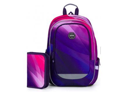 Školní batoh Topgal Růžová vlna CODA 24007 SET SMALL