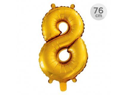 balon narozeninovy 76 cm cislo 8 zlaty