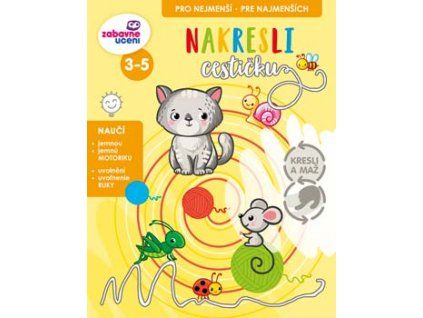 Stíratelný sešit - Kresli a maž - Nakresli cestičku