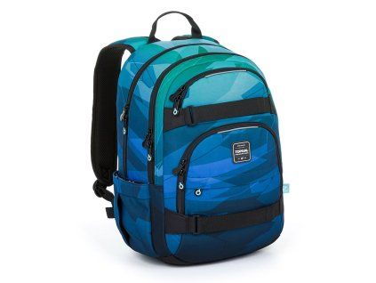 Topgal VIKI 24034 G – zelenomodrý studentský batoh s kapsou na notebook