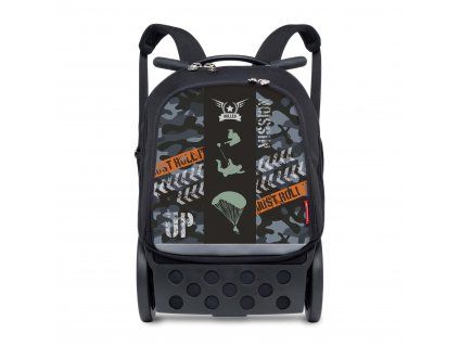 Školní a cestovní batoh na kolečkách Nikidom Roller UP XL Camo (27 l), Černý