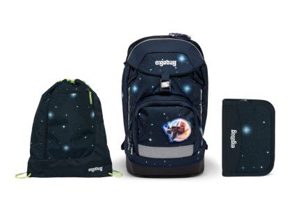 Školní batoh Ergobag v setu prime_Galaxy modrý