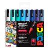 POSCA sada popisovačů PC-5M OCEAN – 8 ks, střední hrot 1,8–2,5 mm