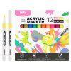 M&G akrylový popisovač Pastel – sada 12 ks