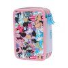 Třípatrový školní penál Minnie Mouse Make it Rainbows – naplněný pro holky 1