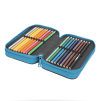 Třípatrový školní penál CoolPack Jumper Fossil – vybavený 2