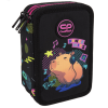 Školní penál CoolPack Jumper 3 zipy Kapybara Music – vybavený