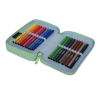 Školní penál 2 zipy CoolPack Jumper Gradient Mojito vybavený 2