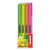 Sada zvýrazňovačů Kores High Liner – 4 barvy, zkosený hrot 0,5–3,5 mm