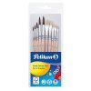 Pelikan sada 10 štětců – vlasové a štětinové, FSC dřevo
