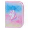 Baagl školní penál Rainbow Unicorn – jednopatrový, 2 chlopně, prázdný