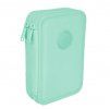 Školní penál 2 zipy CoolPack Jumper Pastel Powder Mint vybavený
