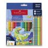 Souprava 24 pastelek Faber-Castell colour grip dinosaurus