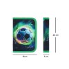 Školní penál Baagl Fotbal Míč zelený – jednopatrový na zip 4